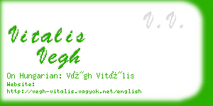 vitalis vegh business card
